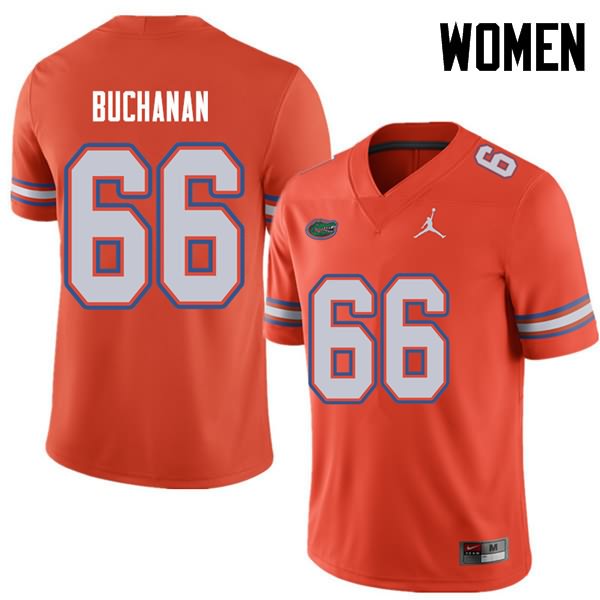 Women's NCAA Florida Gators Nick Buchanan #66 Stitched Authentic Jordan Brand Orange College Football Jersey IGM4665QD